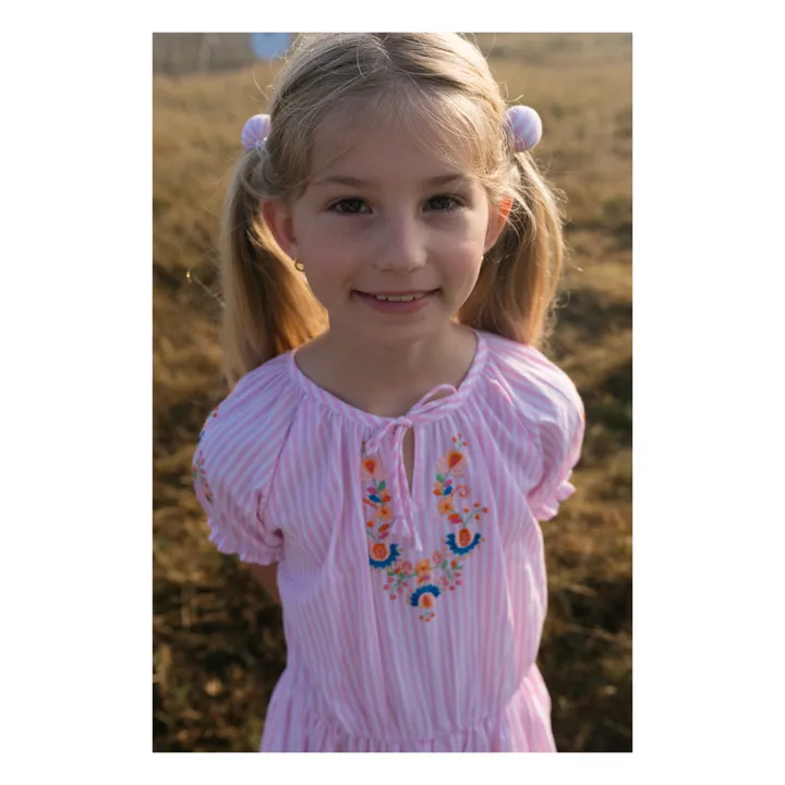 Kidsagogo Robe Grenada Rayée | Rose