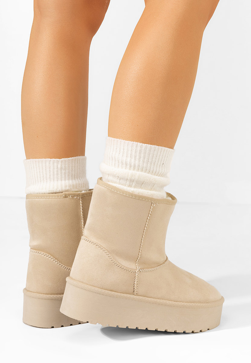 Bottes de neige femme beige Chrisia