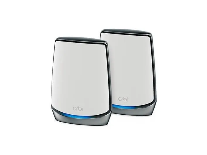 NETGEAR Orbi WiFi System RBK852 - Wi-Fi-system - (router, forlænger) - op til 350 kvm - mesh 1GbE, 2.5GbE - Wi-Fi 5, Wi-Fi 6 - Tri-Band