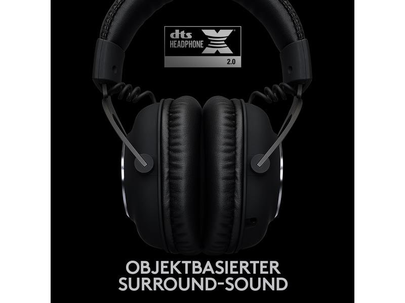 Logitech Headset G Pro X Wireless Lightspeed Gaming Schwarz Kabelloses Over-Ear-Headset mit Surround-Sound