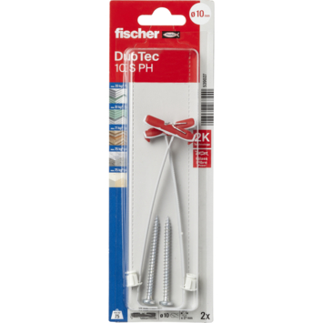 Fischer Hollewandplug DuoTec 10mm met bolkopschroef 2 stuks
