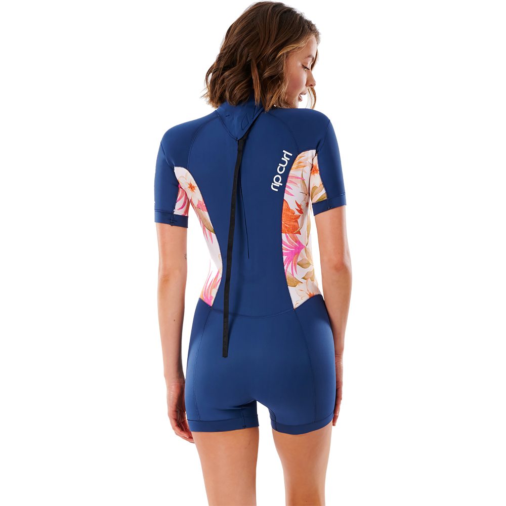 Rip Curl Dawn Patrol 2/2 Kurzarm Neoprenanzug Damen pink blau