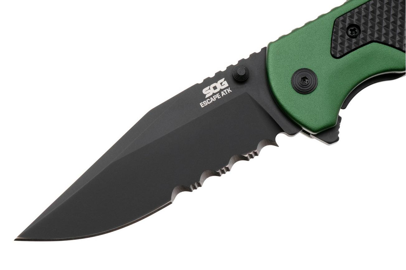 SOG Escape ATK 2.0 11-52-01-43, Titanium Nitride AUS-8, Olive Drab Aluminum zakmes
