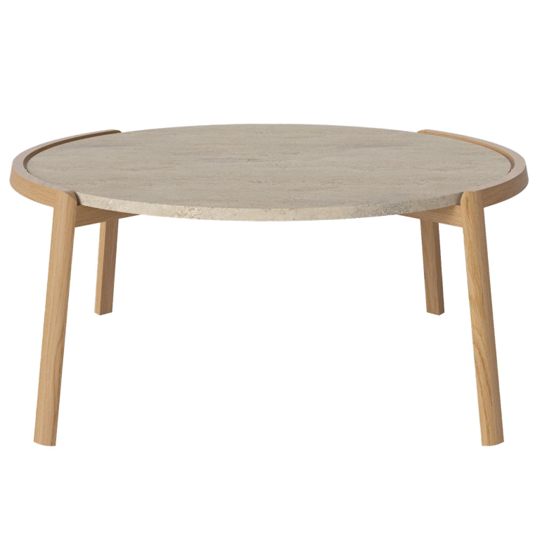 Bolia Mix salontafel Ø94 zand Travertine