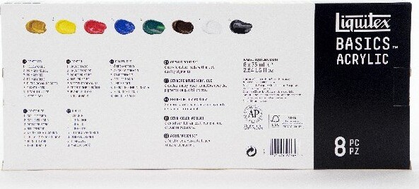 Liquitex - Akrylmaling Sæt Med 8 Farver - 75 ML