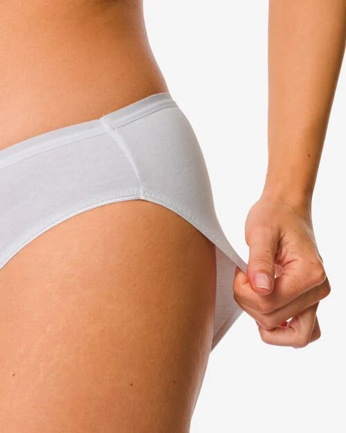 2 slips femme coton stretch blanc