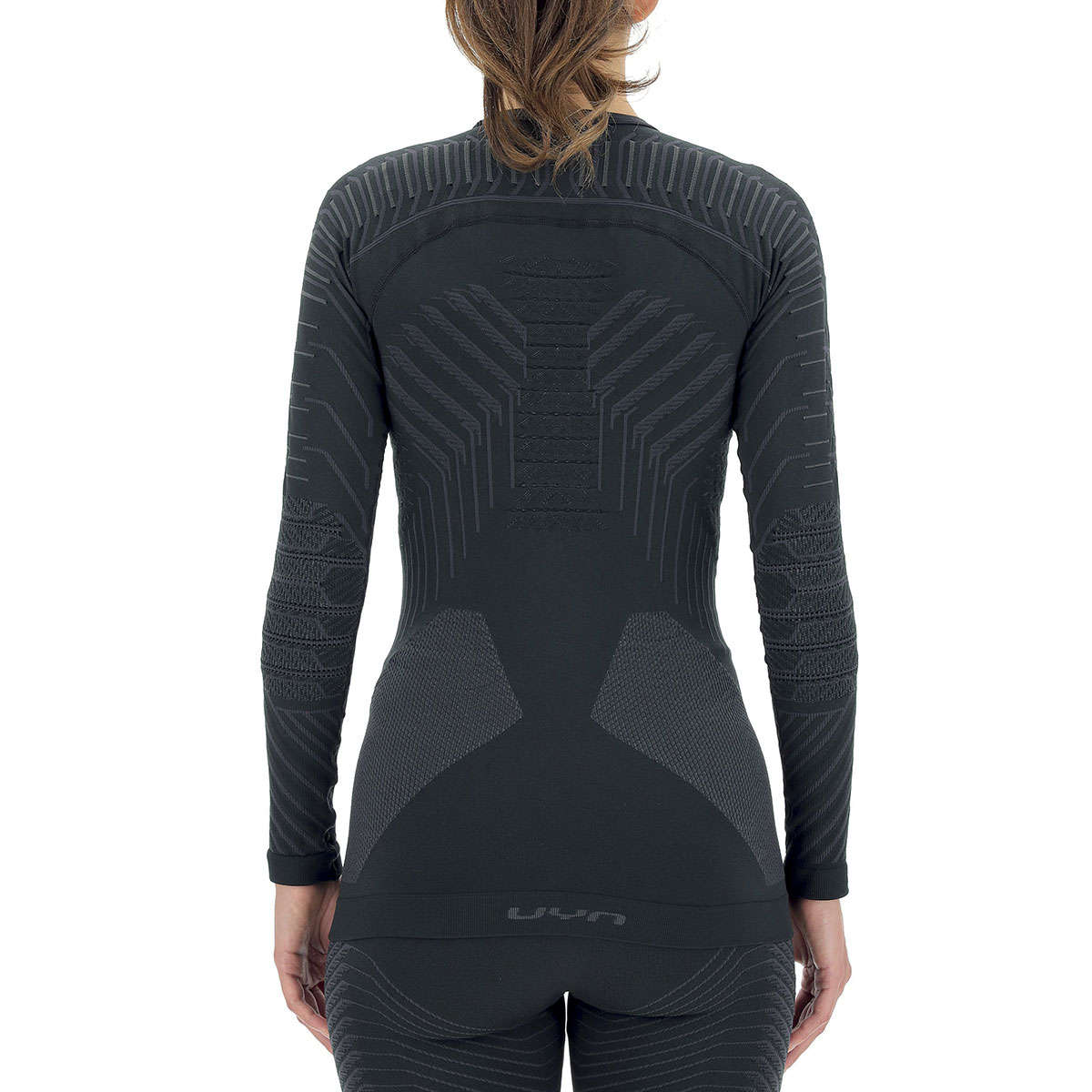 UYN Resilyon Thermoshirt Lange Mouwen Round Neck Zwart/Antraciet Dames