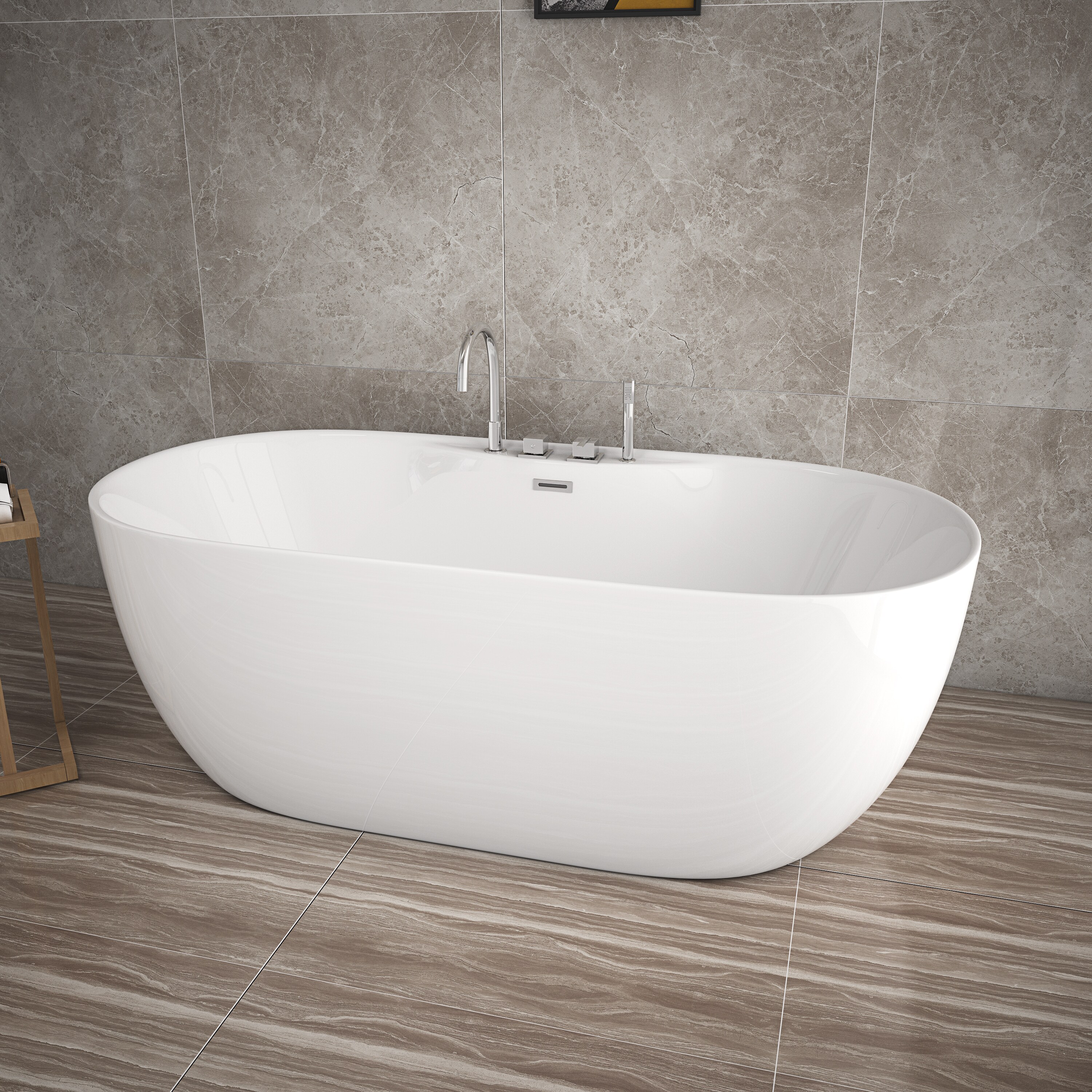 HOME DELUXE Badewanne LENI mit Armatur