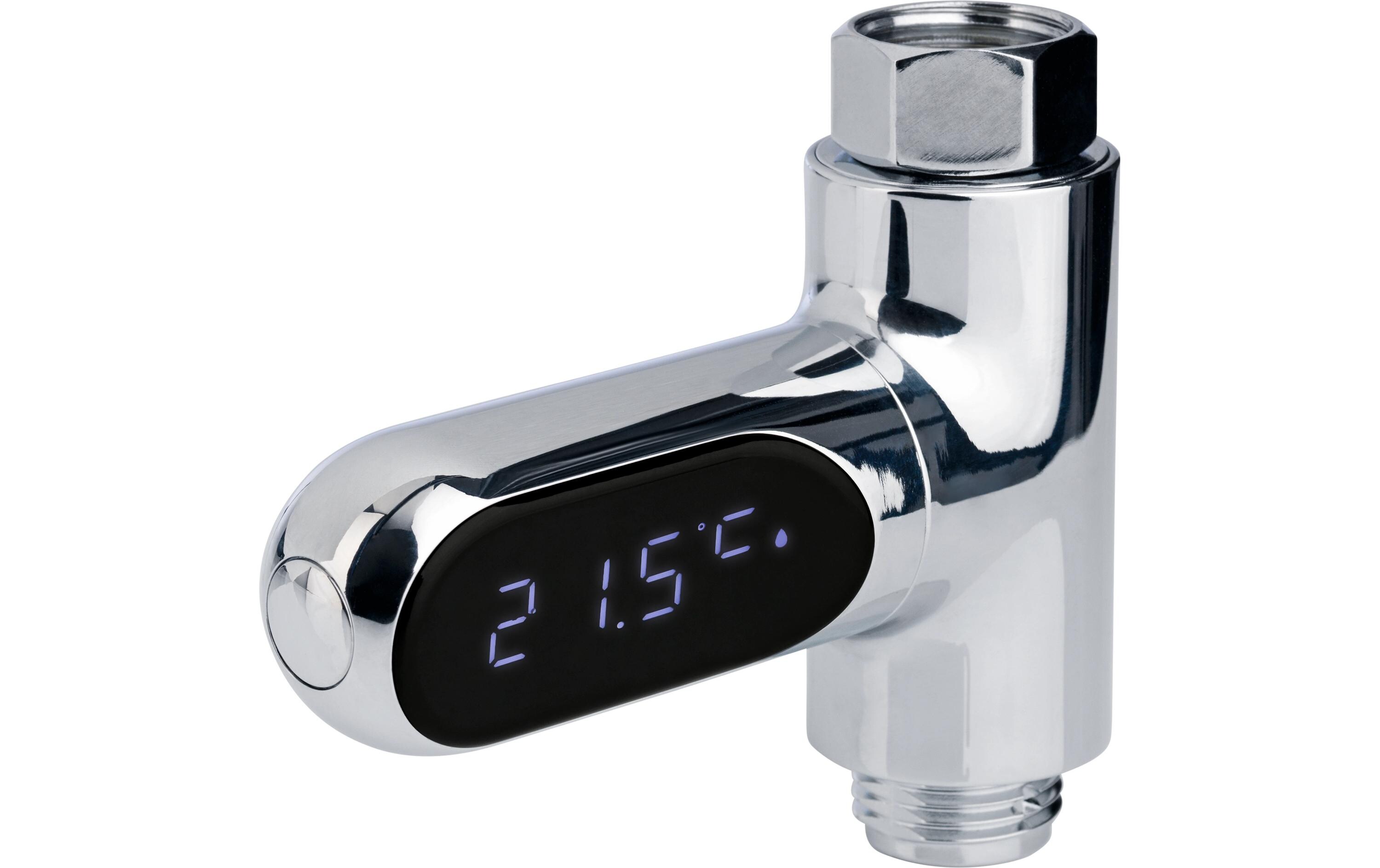 Thermometer Wasserarmaturen LED Durchlaufthermometer, 5-85C1/2' Anschluss LED-Durchlaufthermometer