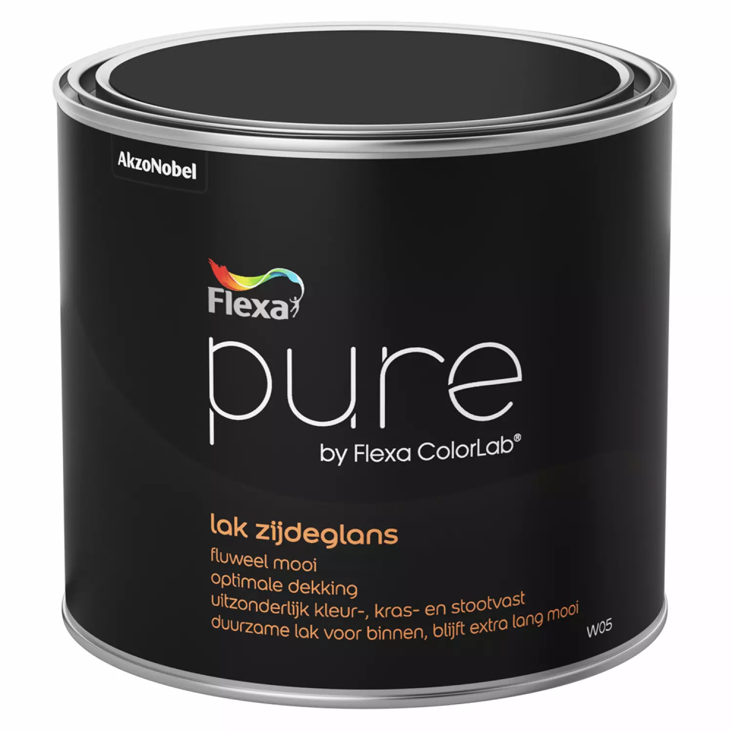 Flexa Pure Lak Zijdeglans - op kleur gemengd - 0,5L