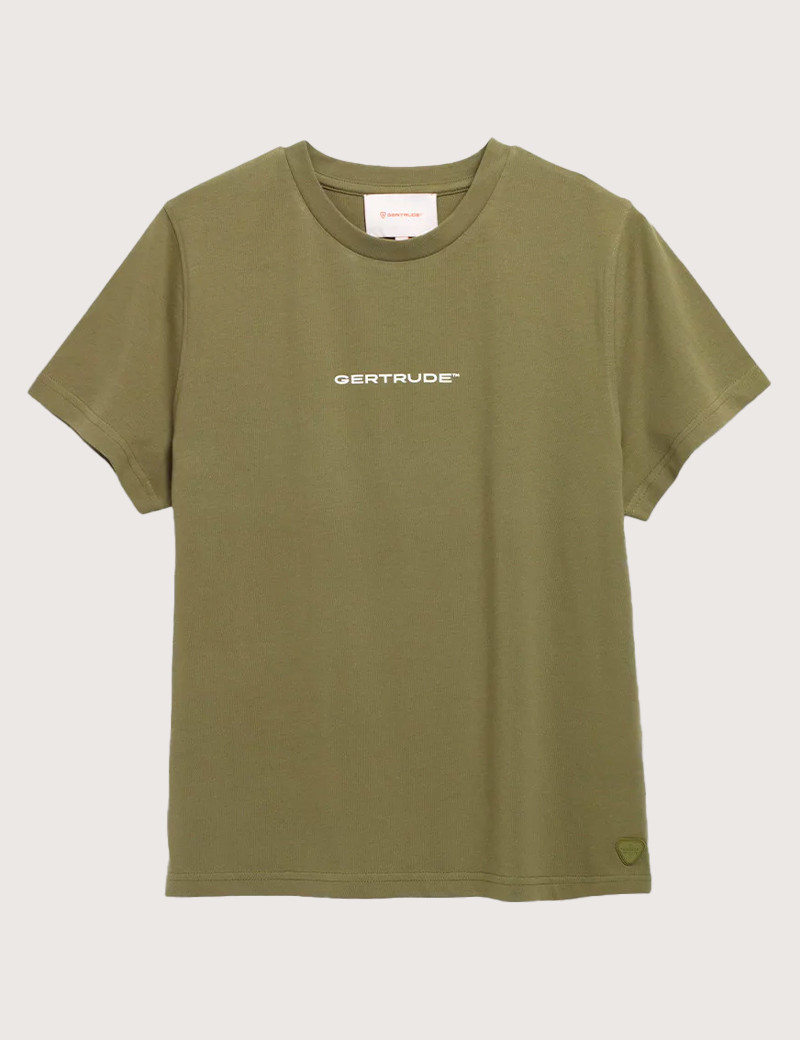 GERTRUDE&GASTON T-SHIRT MANCHES COURTES FEMME LEOPOLDINE KAKI