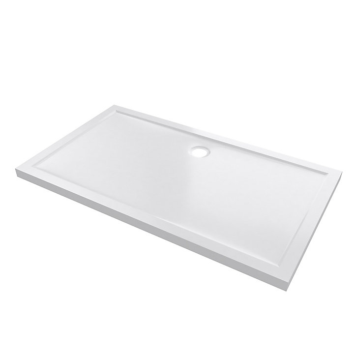 Receveur de douche extra-plat 80 x 140 cm, blanc, Galedo Pure 2