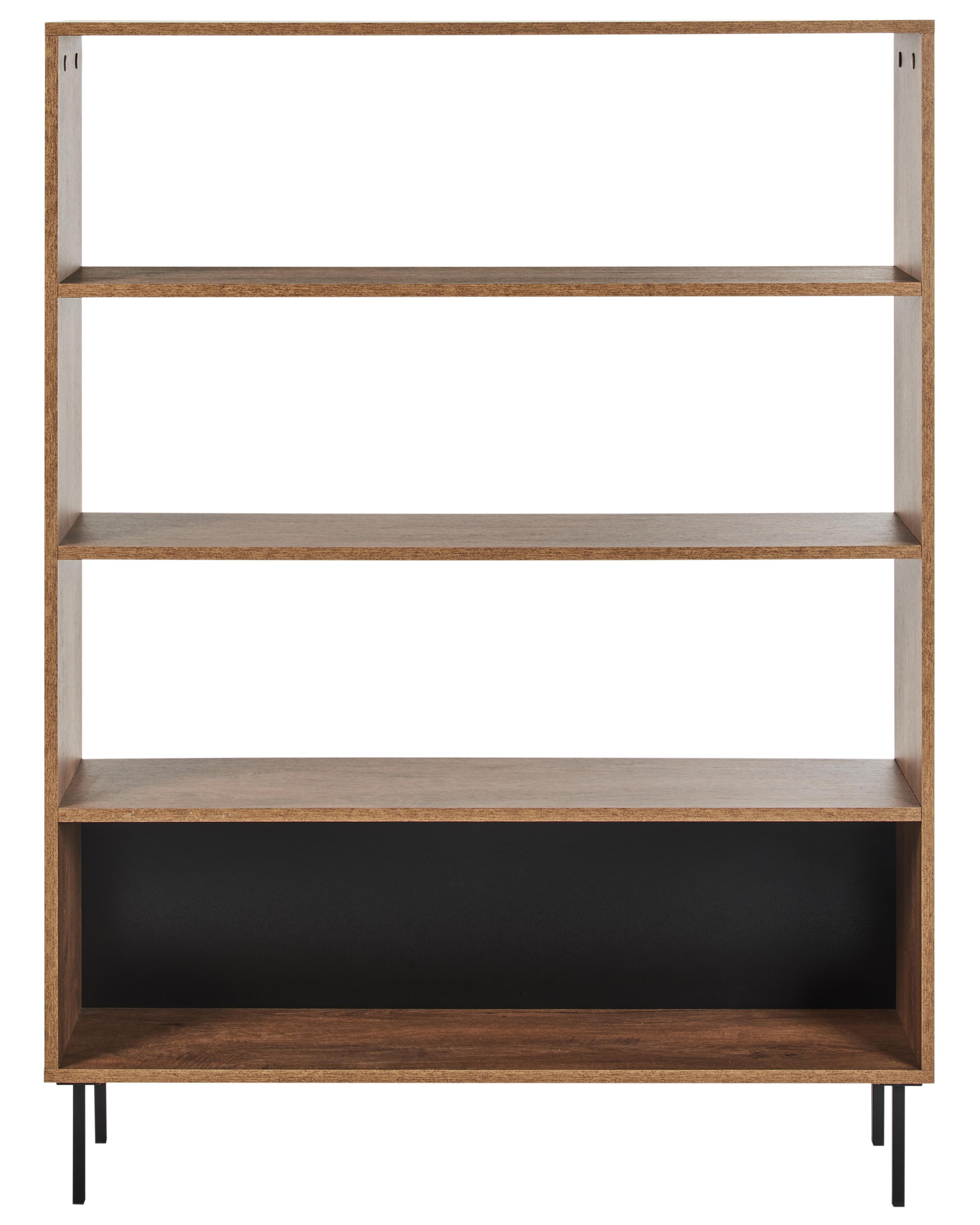 Boekenkast met 4 planken NANTON 140 cm Donkerbruin