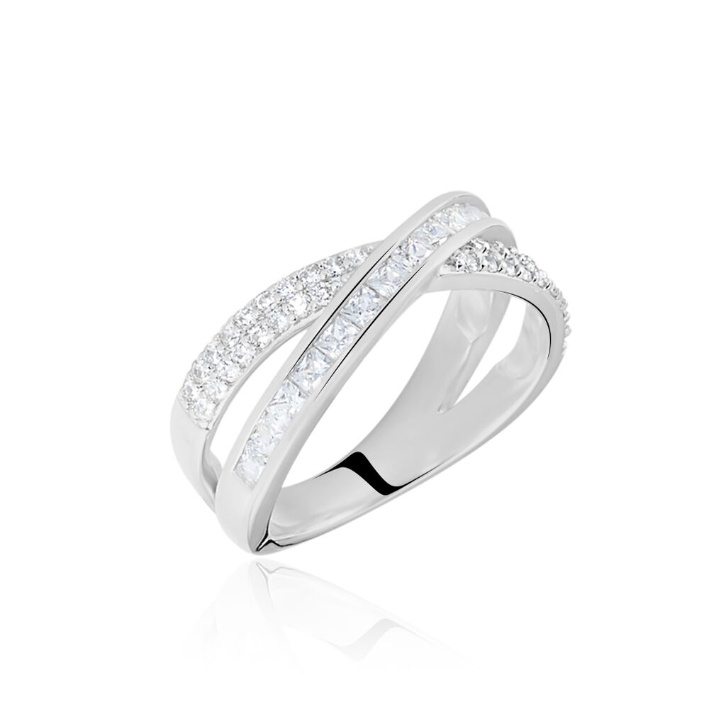 Bague Audon Argent Blanc Oxyde De Zirconium
