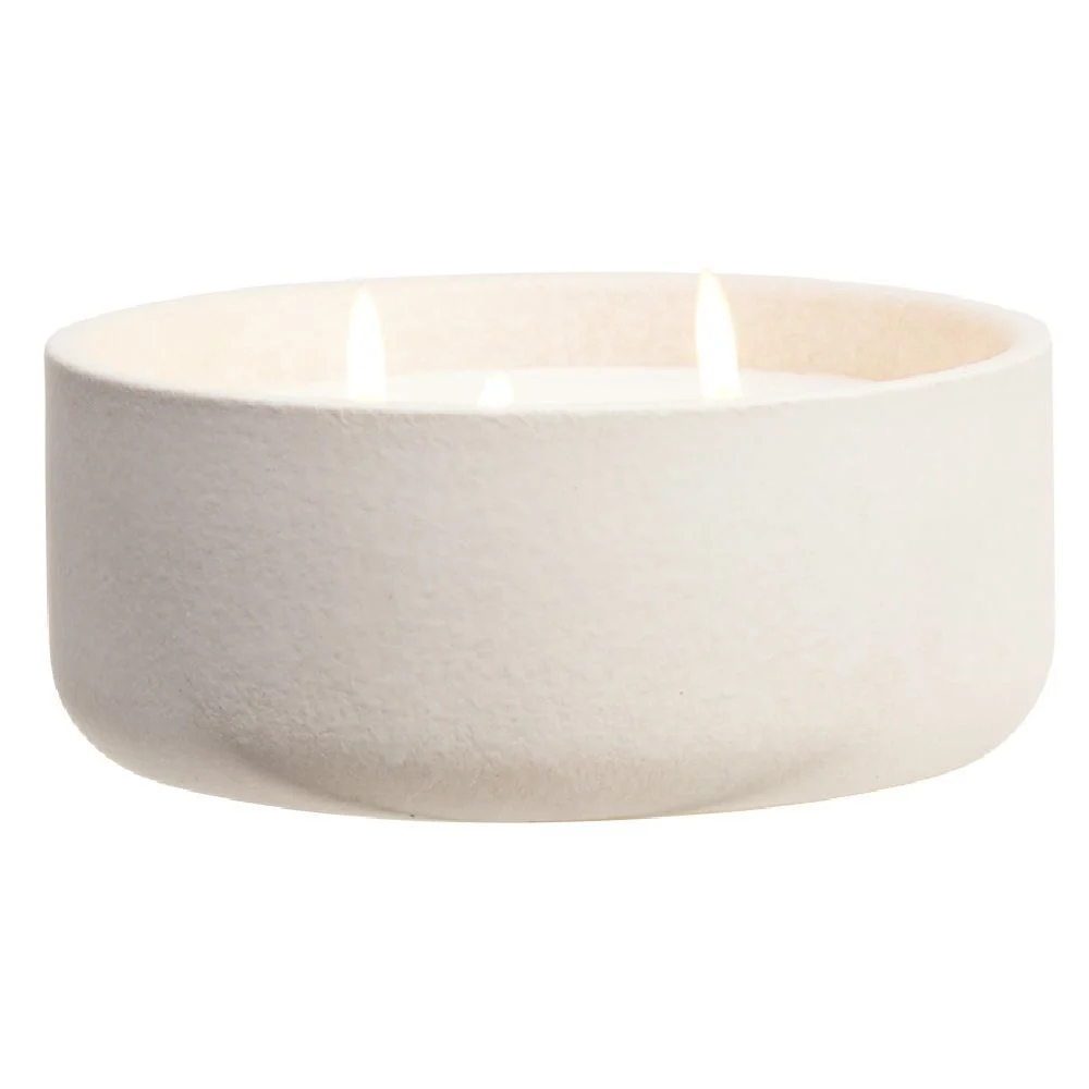 Bougie ronde dans pot en céramique Ø16 cm