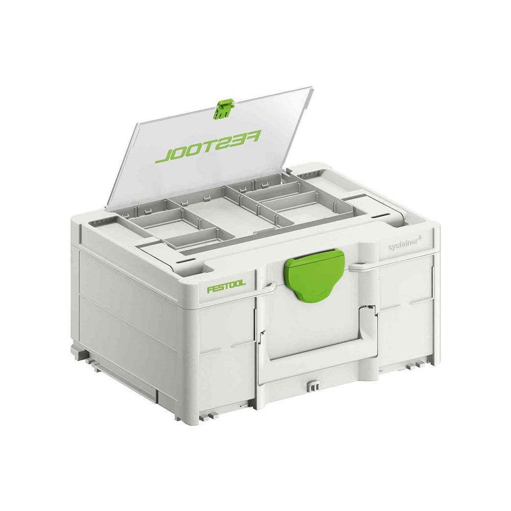 FESTOOL Systainer3 SYS 2 Médio 187mm x 396mm com Tampa de Armazenamento 577347