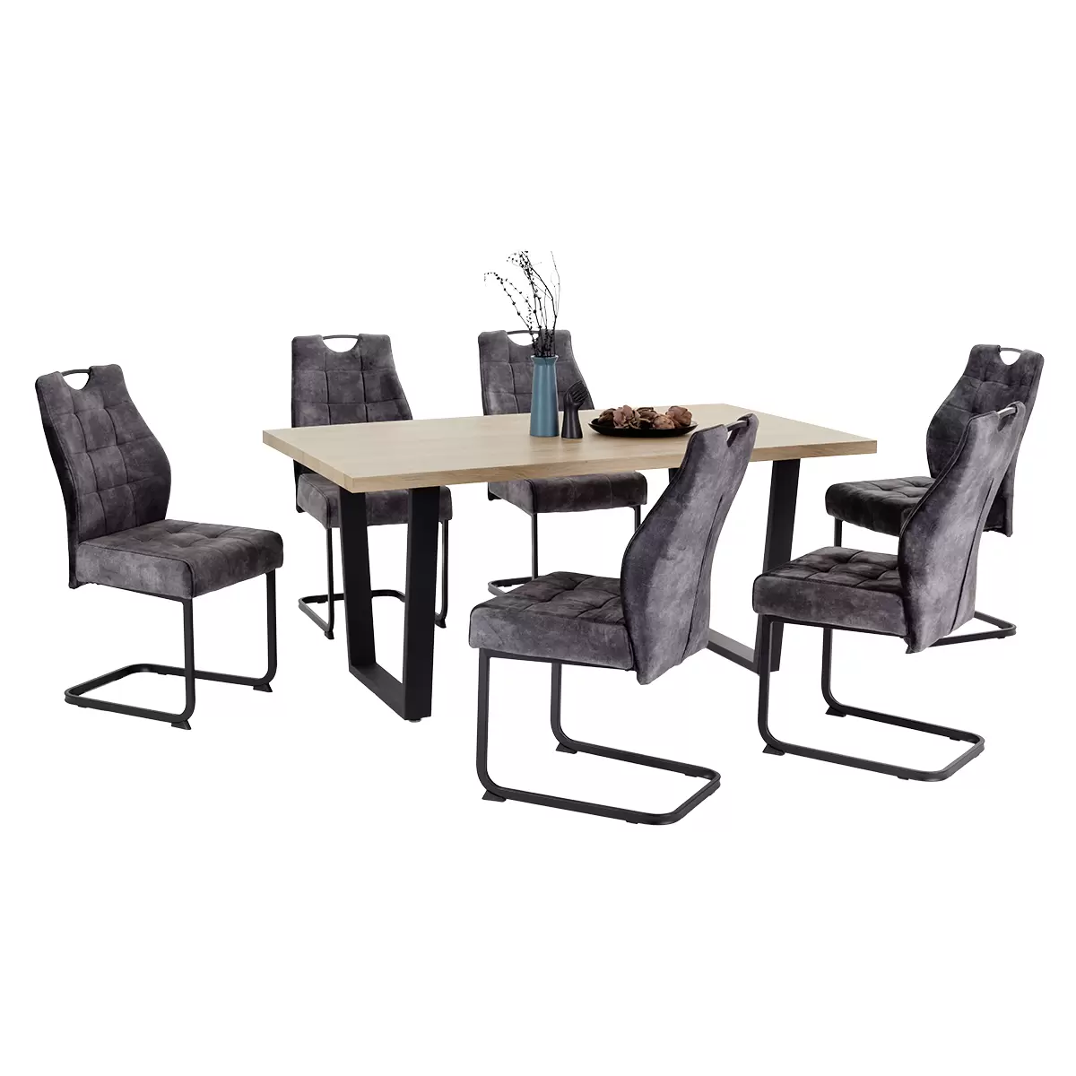 Stuhl Emilia anthrazit,schwarz