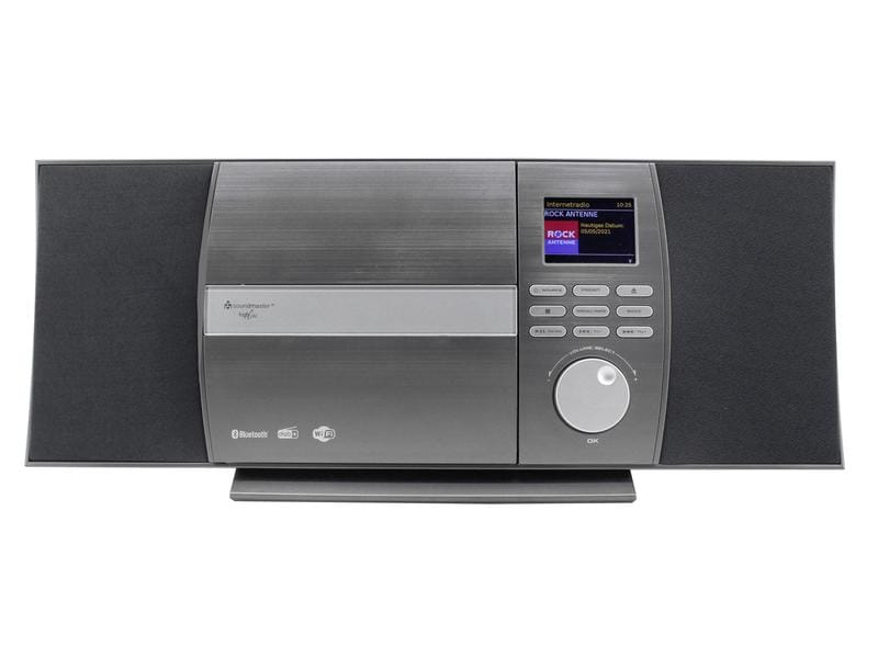 soundmaster Radio/CD-Player ICD1010AN Silber Stereo Musikcenter mit Internet/DAB /UKW-Radio sowie CD und Bluetooth