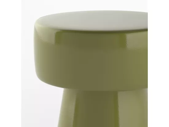 Table d'appoint ronde en métal vert kaki D30 cm - Athéna