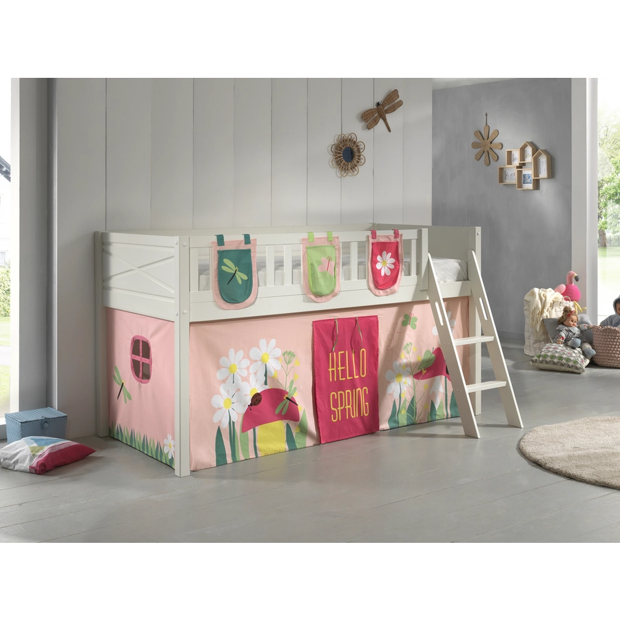 VIPACK Spielbett SCOTT 90 x 200 cm Spring 2-teilig weiß