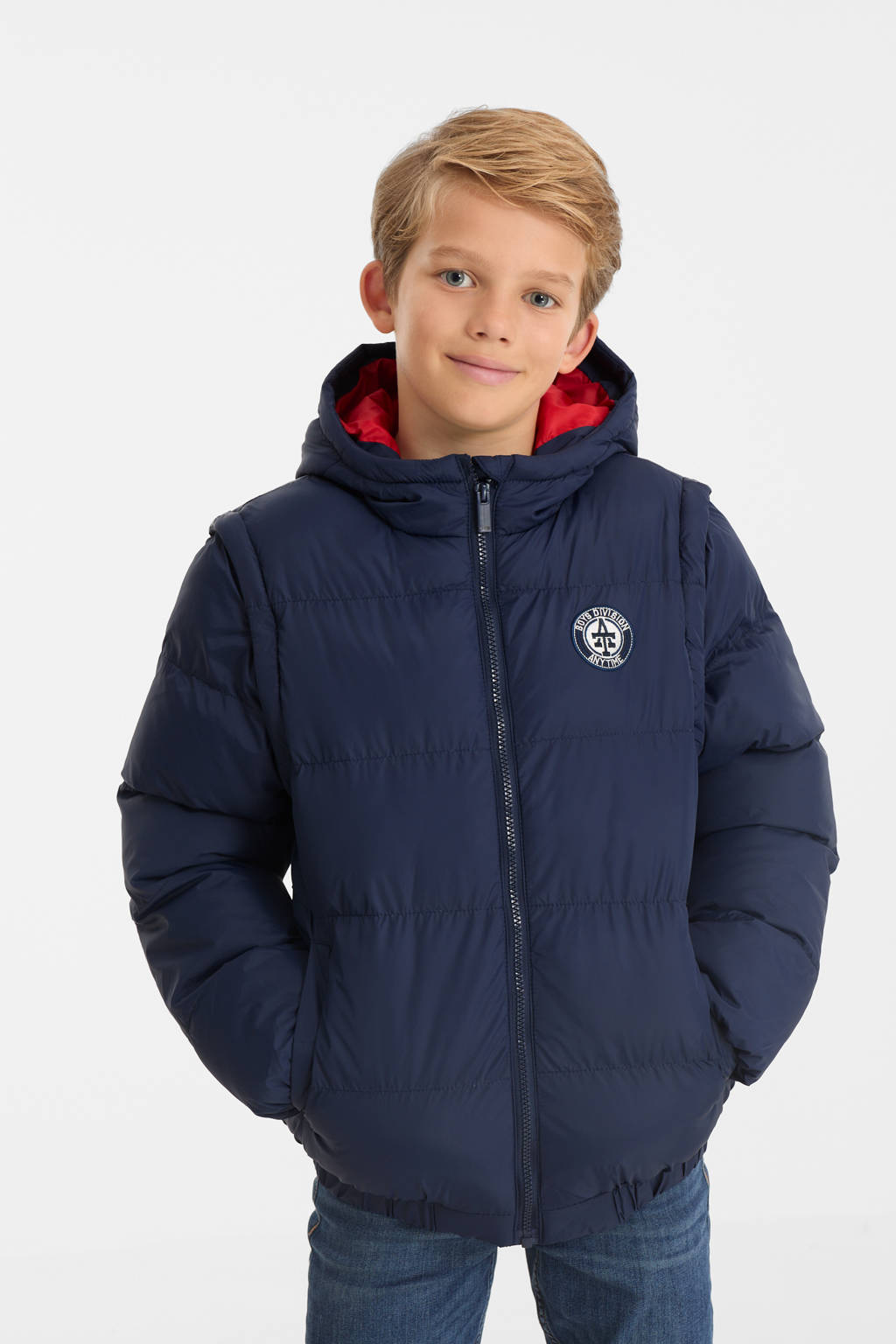 anytime 2 in 1 winterjas donkerblauw