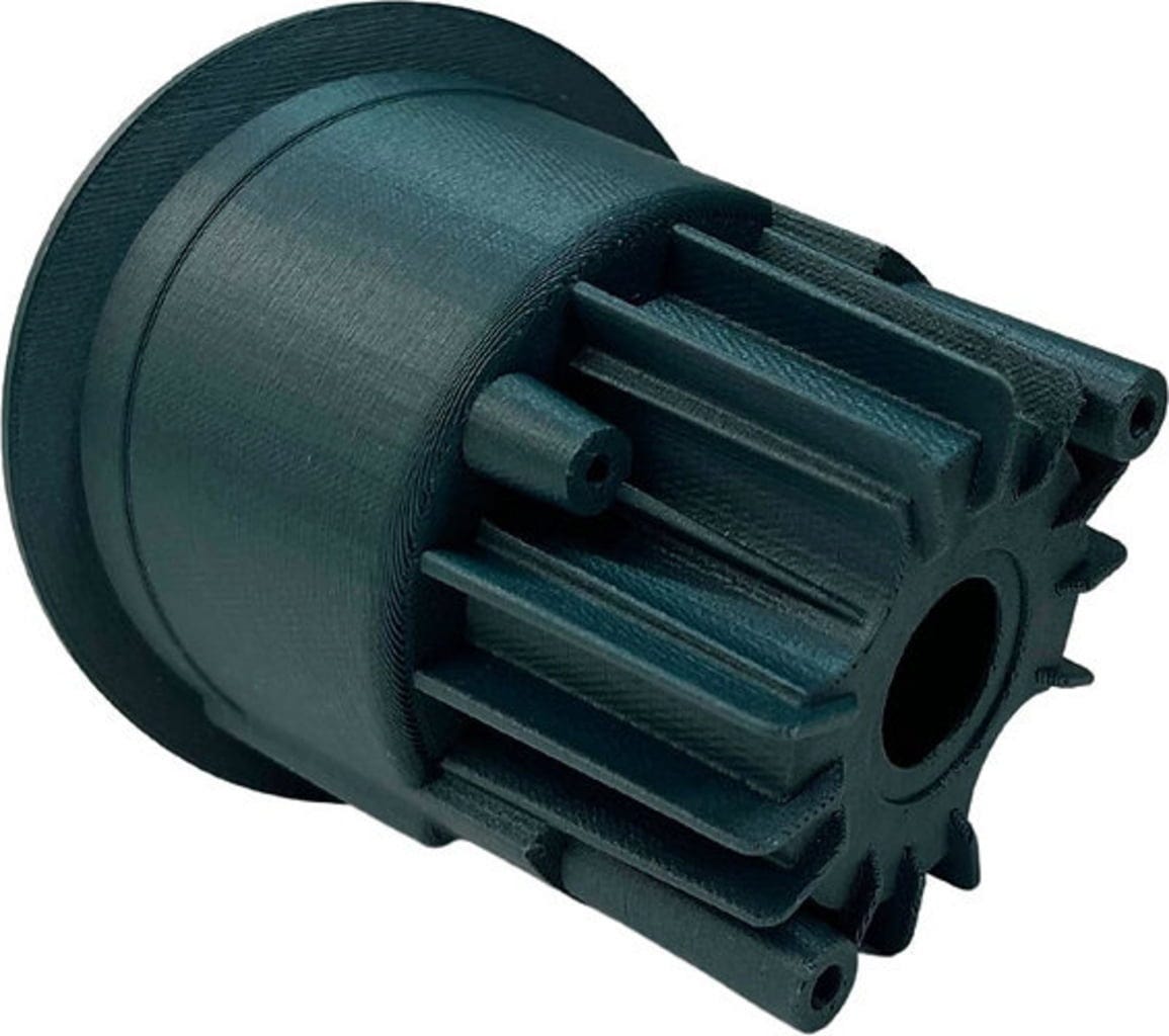 Nobufil  PETG CF Dark Green, 1,75 mm / 1000 g    Mit Kohlenstofffasern verstärktes PETG Filament aus recycelten Industrieabfällen