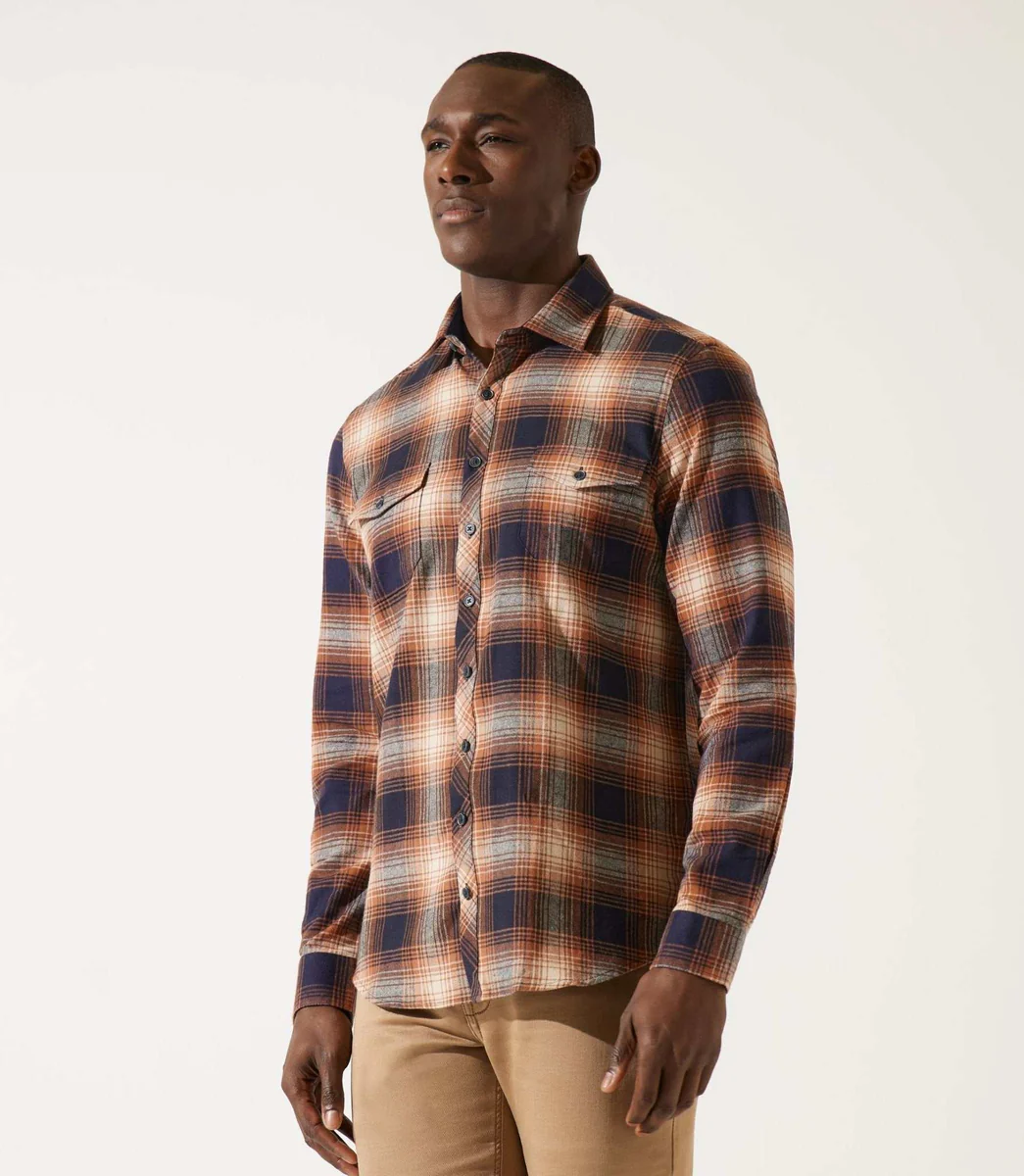 Chemise à carreaux camel JERICO
