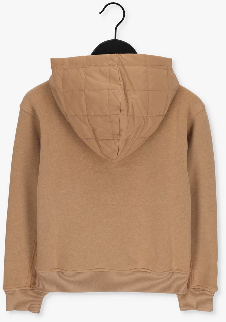 CALVIN KLEIN beige calvin klein trui quilted mix media hoodie