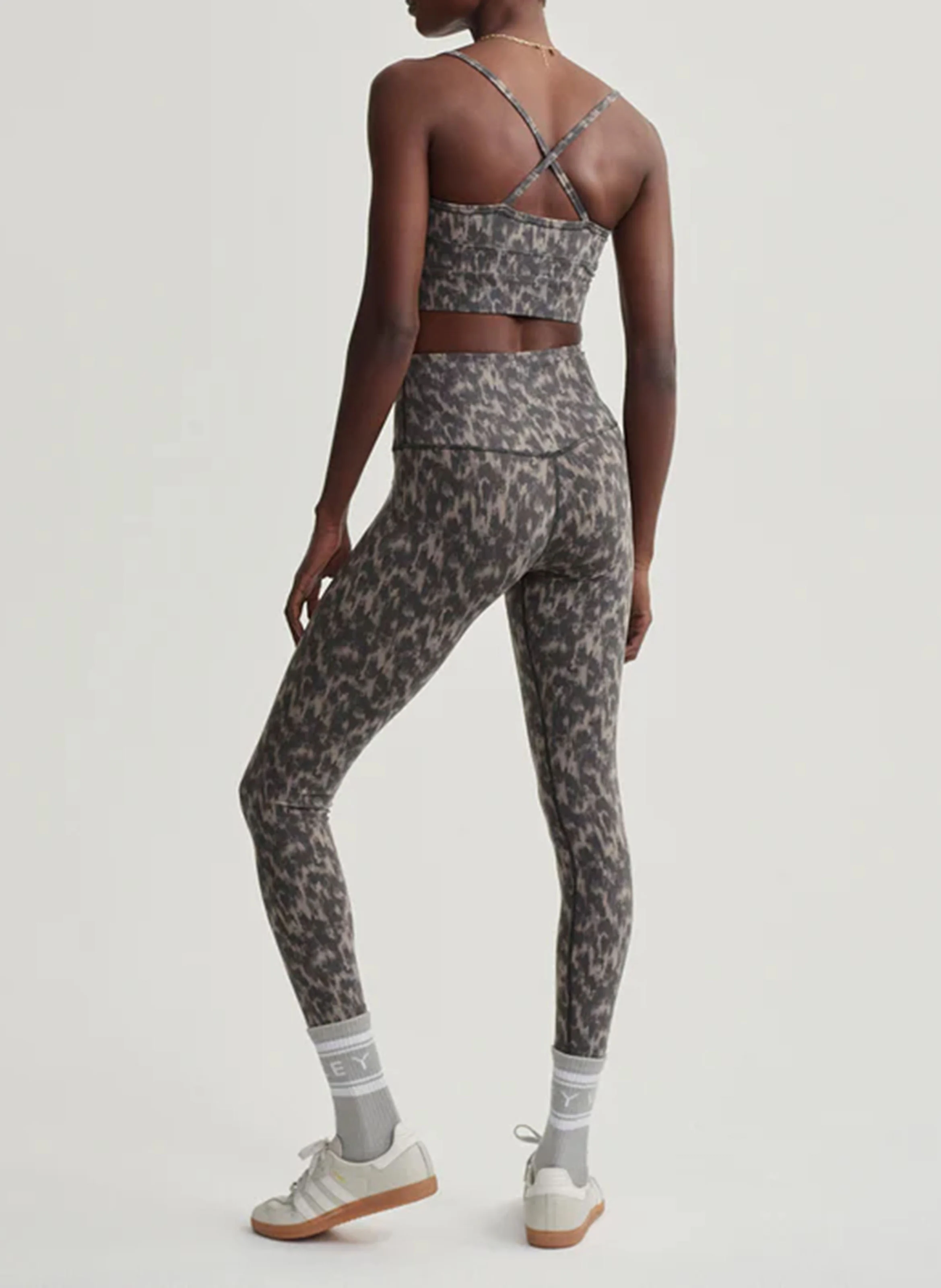 LET'S MOVE - Legging taille haute imprimé | Gris