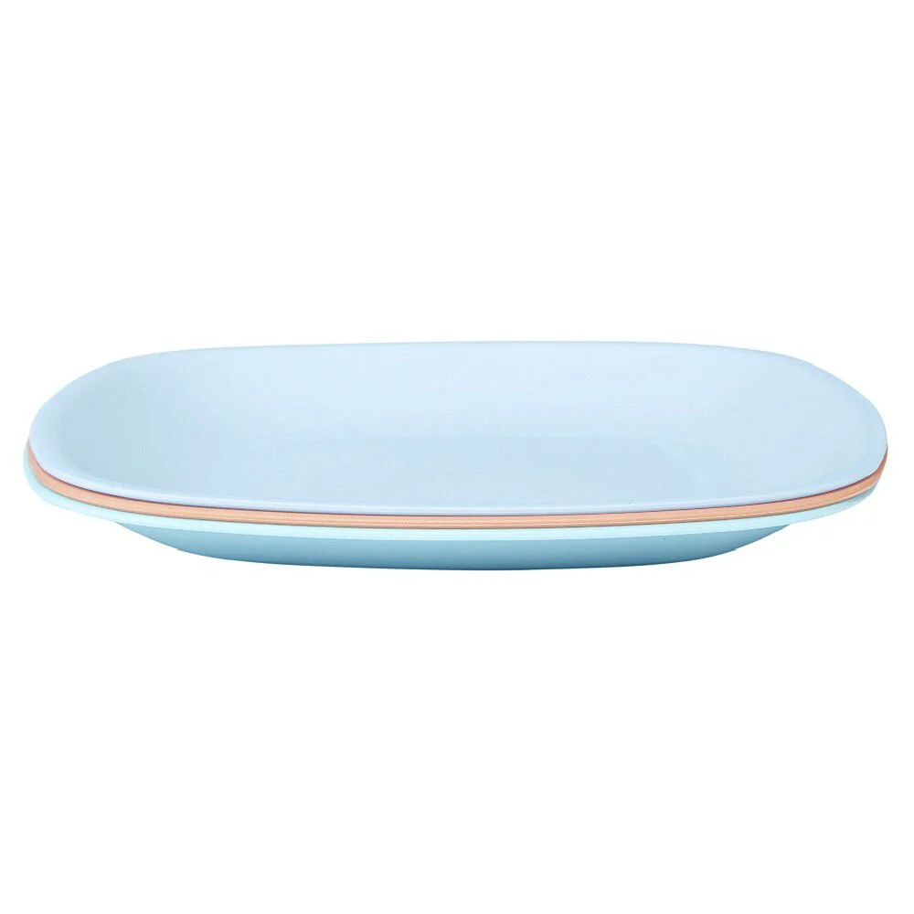 Lot de 3 assiettes colorées en plastique rigide