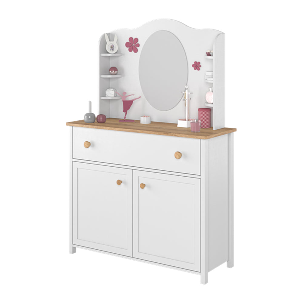 by fonQ Havin Dressoir H 90 x B 110 cm - Wit / Nash Eiken