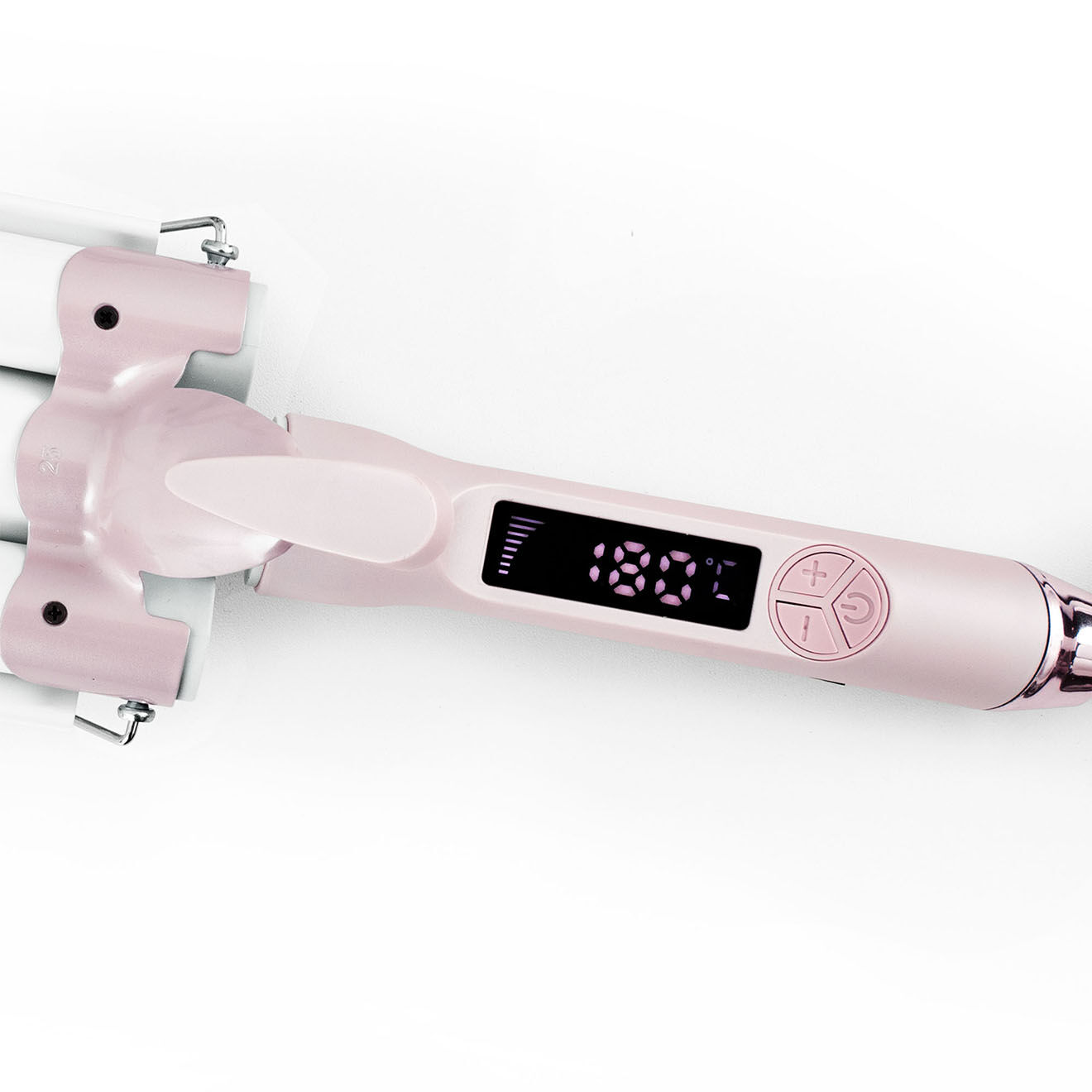 Yoghi Triple fer à onduler en Céramique rose