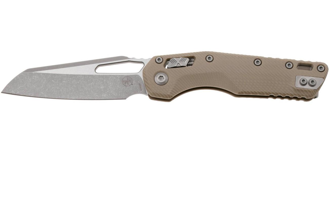 Microtech MSI Standard Issue 210-10APFLGTTA, Apocalyptic Stonewashed M390MK, Fluted Tan G10 zakmes