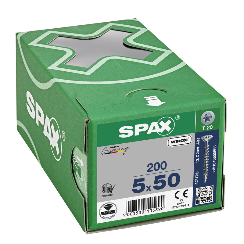 Spax universele schroeven platkop voldraad 5x50mm TX20