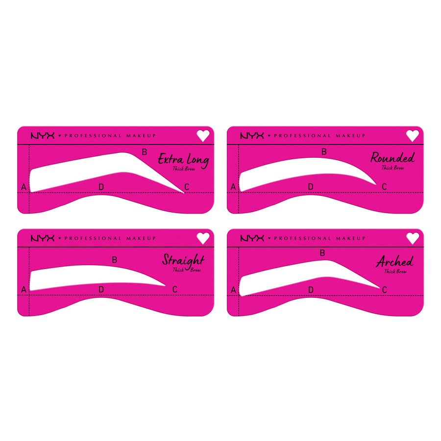 NYX Professional Makeup Zero To Brow Stencil For Thick Brows