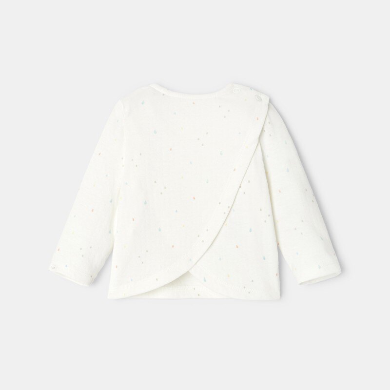 T-shirt à manches longues en coton bio naissance Absorba Gris ou noir