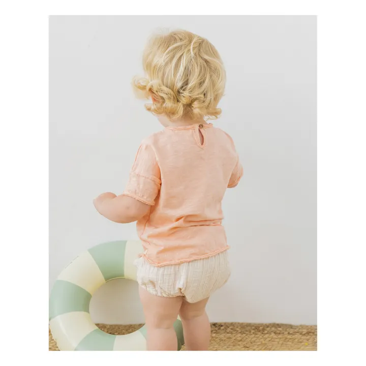 Búho Bloomer Texturé Rayé | Rose pâle