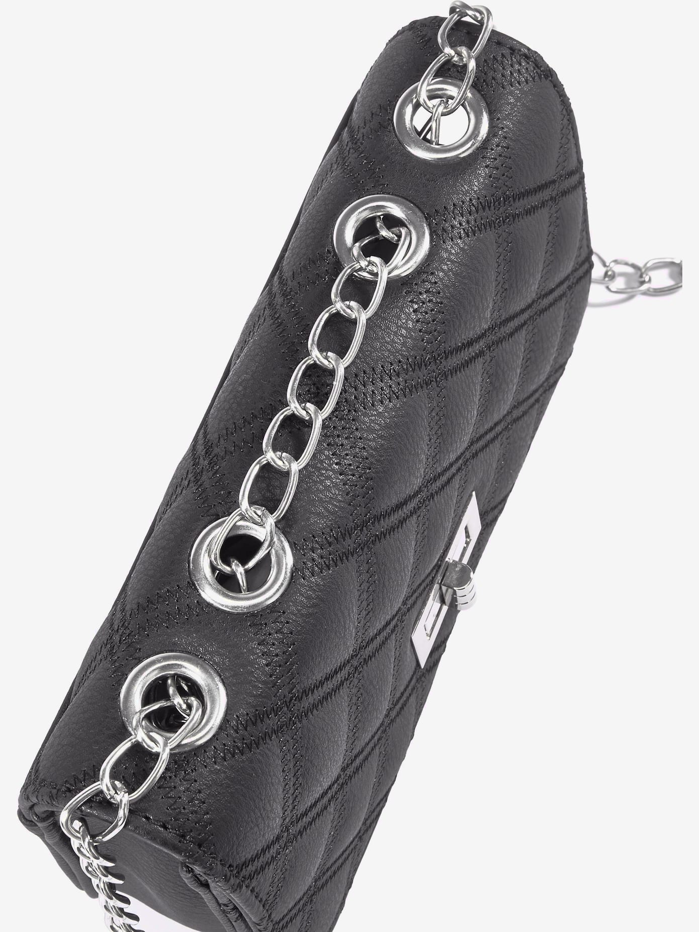 Sac en bandoulière petit sac avec élégante anse à chaîne couleur argent
