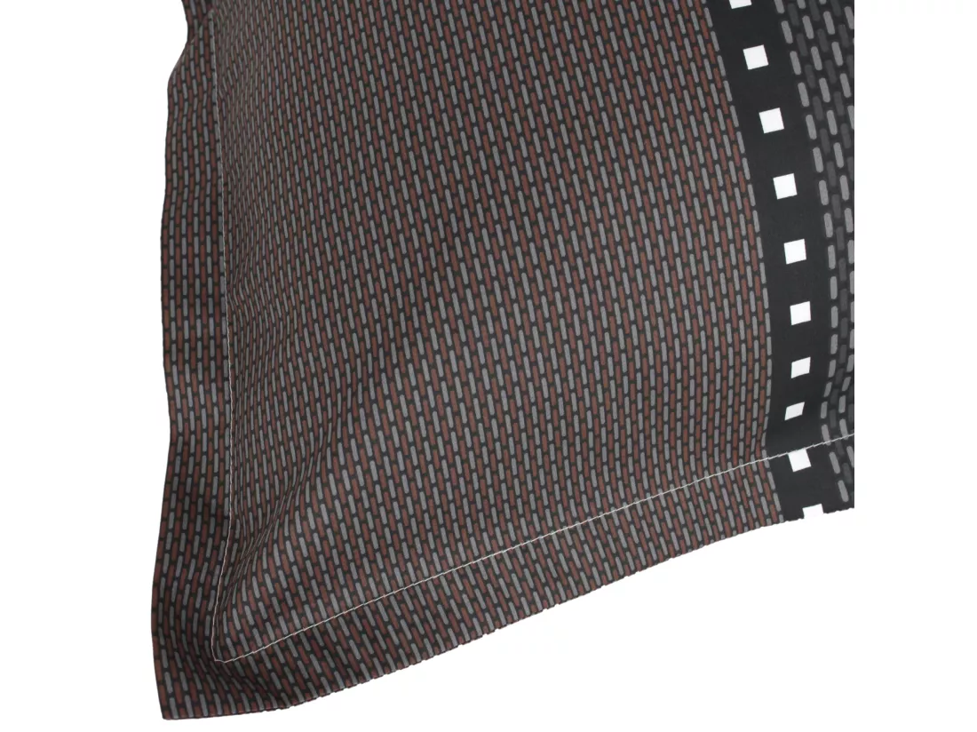 Taie d'oreiller 70x50 cm satin de coton ENZO noir
