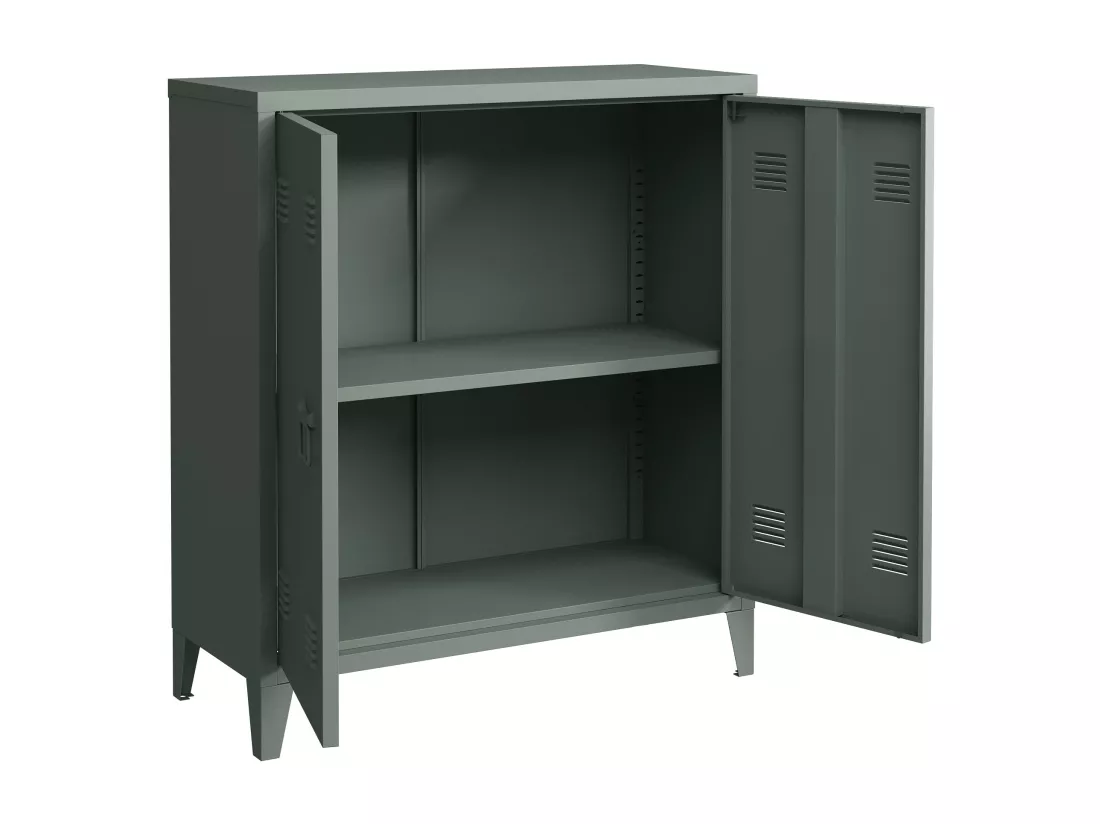Casier de bureau armoire grise 80 x 33 x 90 cm 03_0006338