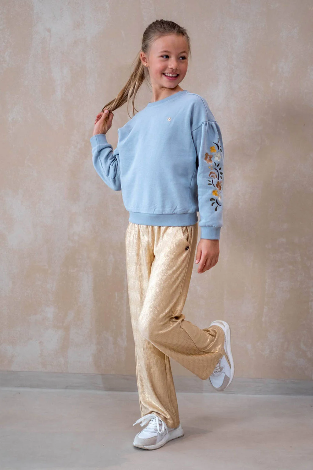 Like Flo loose casual broek goud