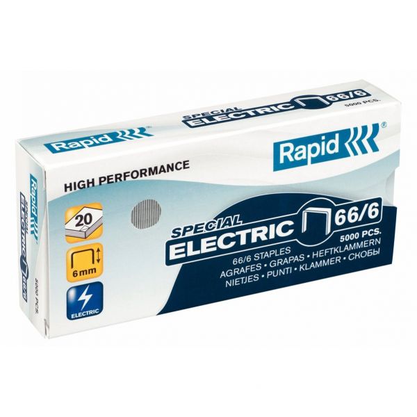 Rapid Caixa 5000 Agrafos Electric n 66/6 2/20Fls