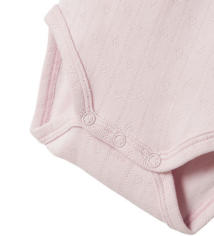Name It Body L/æ - NbfDagnes - Light Lilac m. Lochmuster