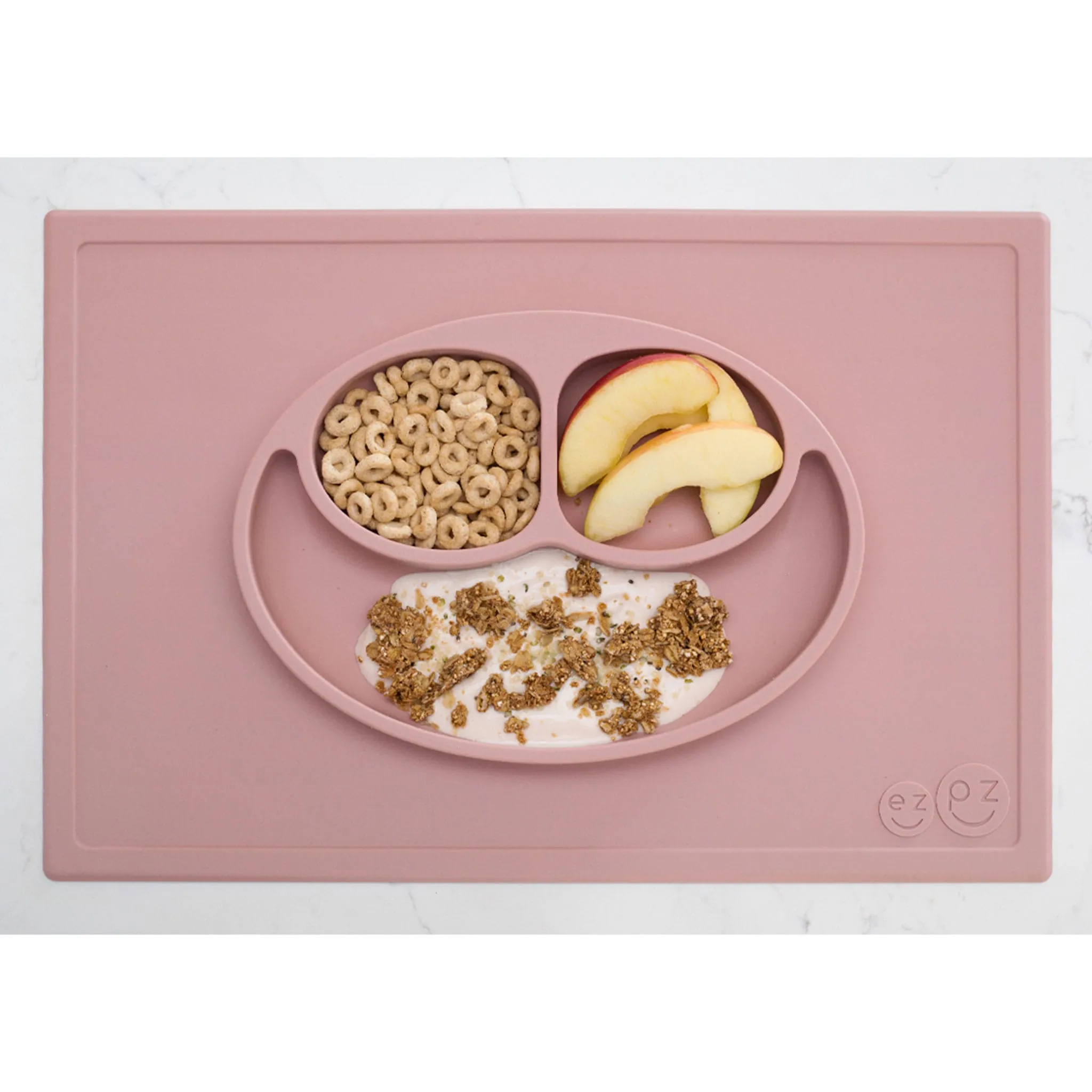 EZ PZ Fun Napperon Assiette Antidérapant Happy Mat - Rose Blush