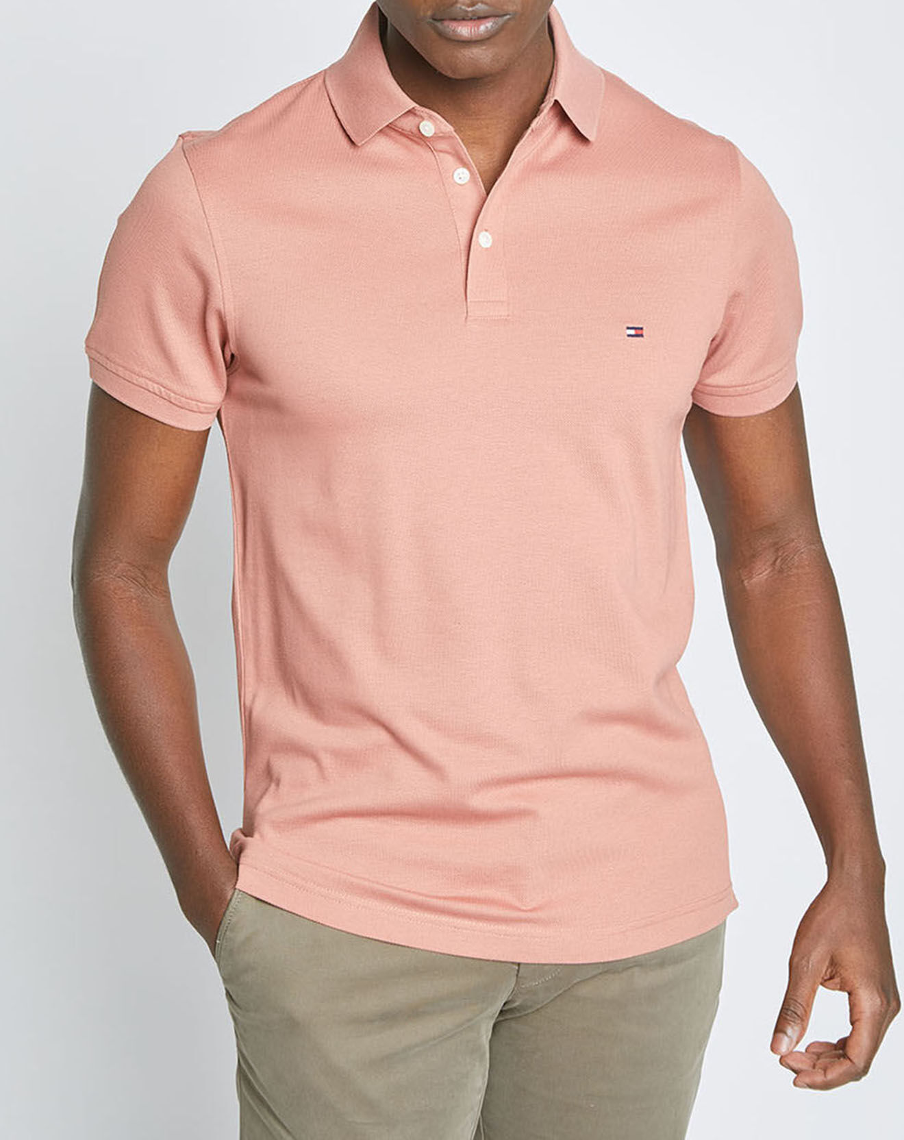 Tommy Hilfiger Polo Slim 1985 vieux rose