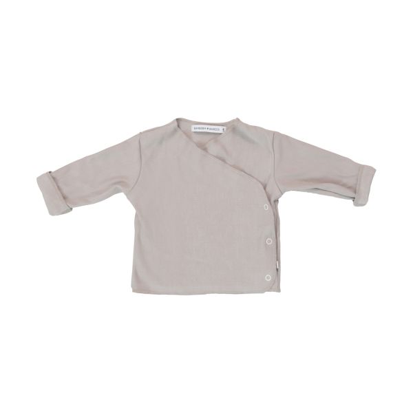 Bamboom T-Shirt Met Overslag - Lange Mouw -  1 Mnd - Sand