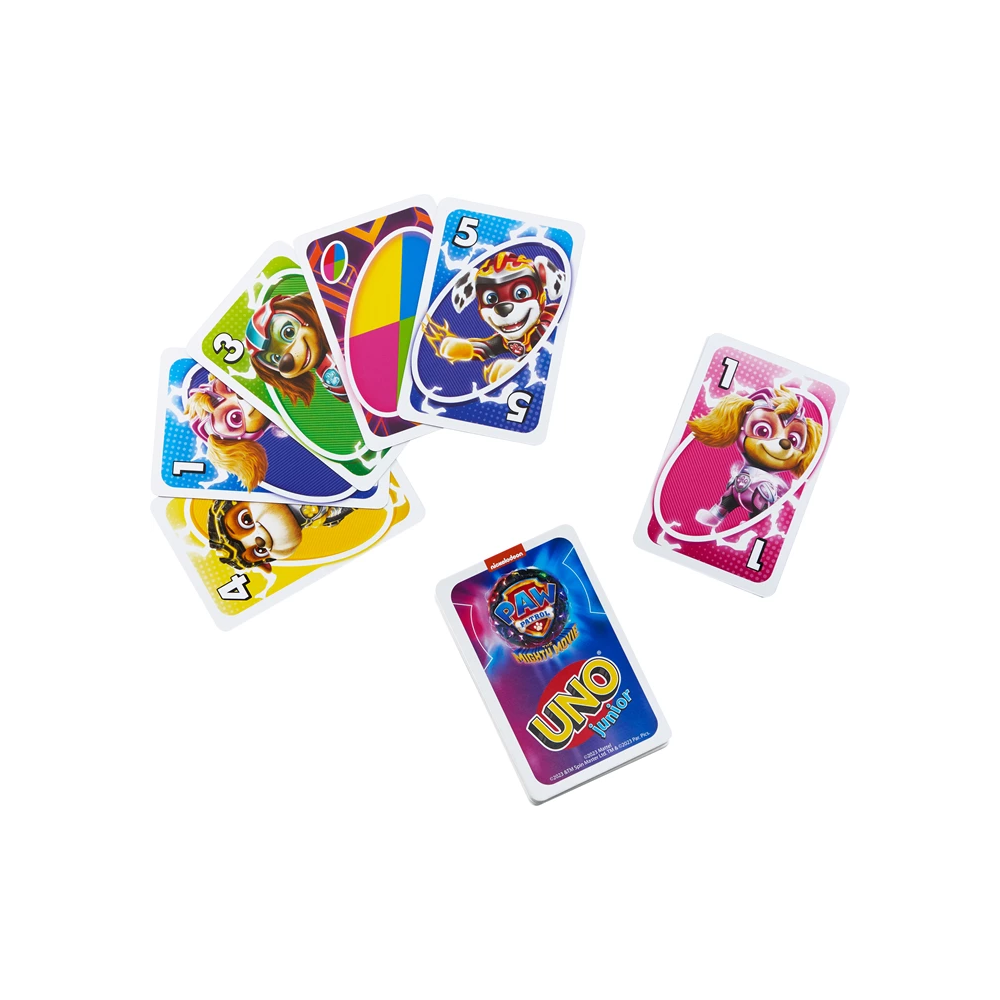 UNO Junior Paw Patrol 2 Kartenspiel Gesellschaftsspiel für Kinder (HPY62) Lizenziert