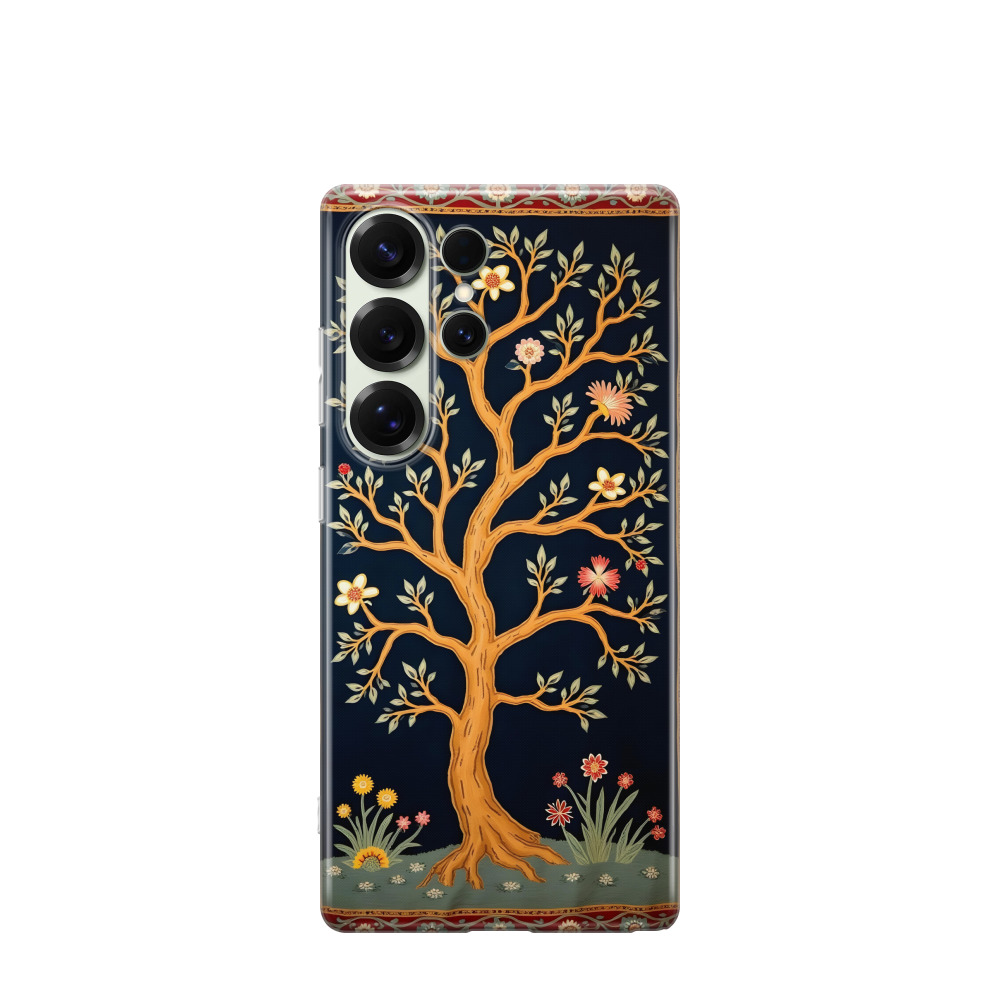 Samsung Galaxy S25 Ultra Gummi Hülle Orientbaum - Braun