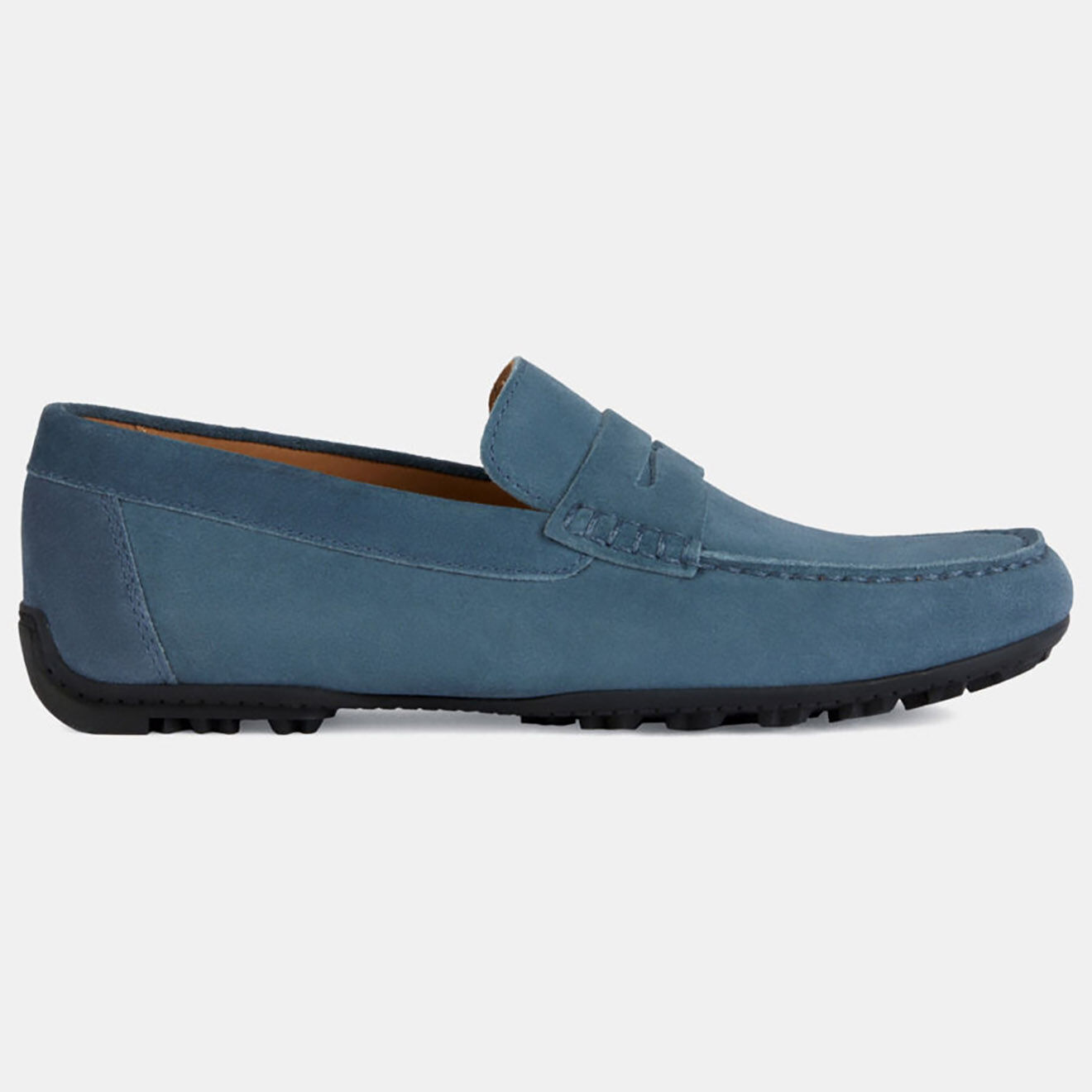 Geox Mocassins en Velours de Cuir Kosmopolis bleus