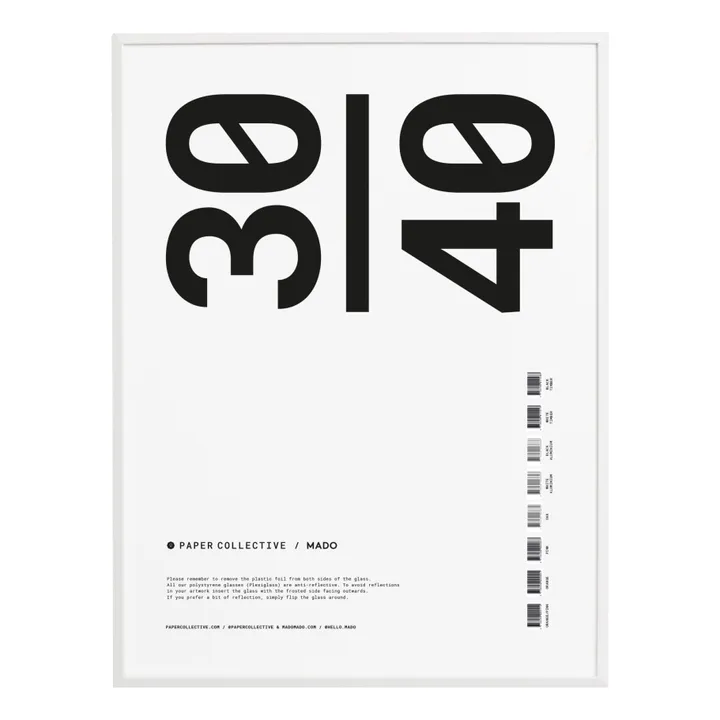 Paper Collective Cadre en bois | Blanc